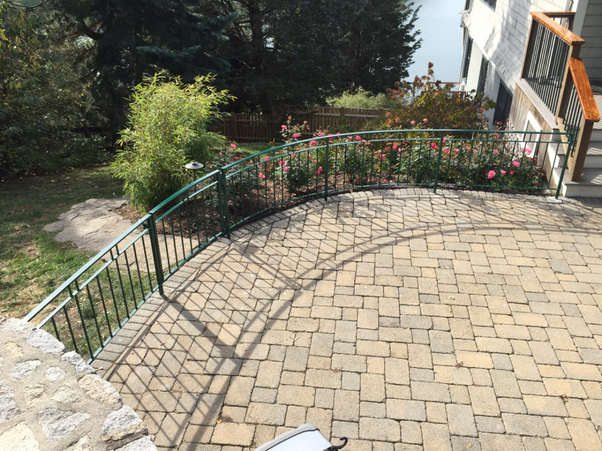 Curved Wrought Iron Patio Fence